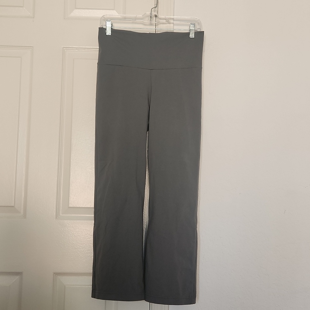 Prana Gray High Rise Wide Leg Ankle Athleisure Casual Pants Size Medium